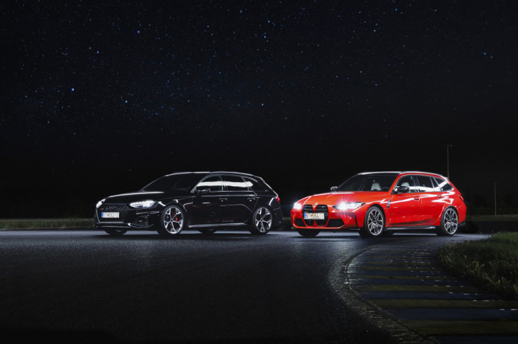 Audi RS 4 Avant Competition Plus a BMW M3 Competition M xDrive Touring – Profesor a chuligán